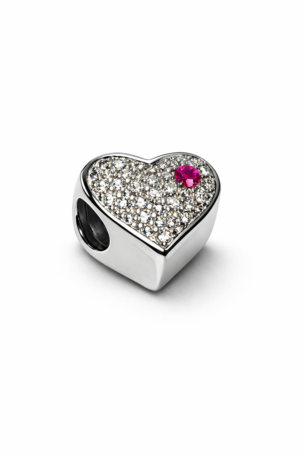 Sparkling heart pave silver Pandora