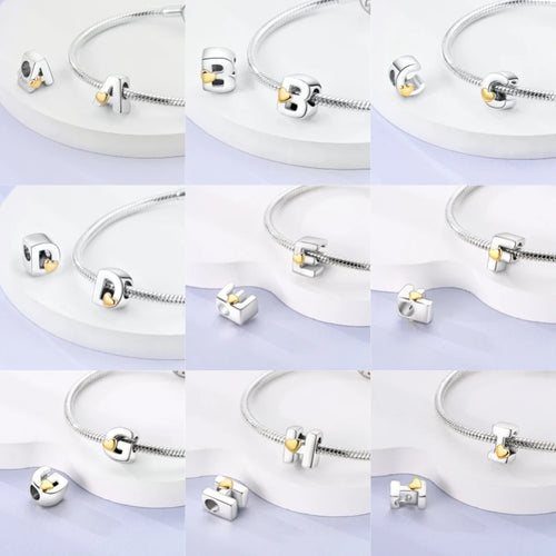 Fit Pandora 925 Original Bracelets Love 26 English Letters Series
